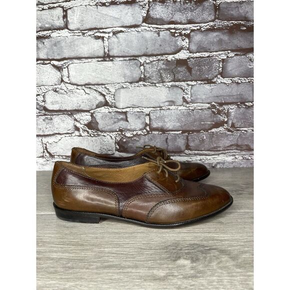 G.H. Bass Tailored Brown Leather Wingtip Lace Oxfords Shoes Women’s 7.5M US/38EU - Picture 13 of 16